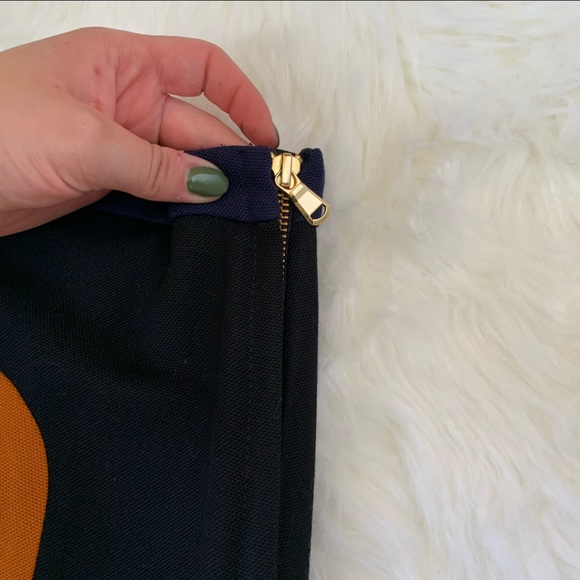 Zara woman mod colorblock wool blend mini skirt size medium - Picture 4 of 8